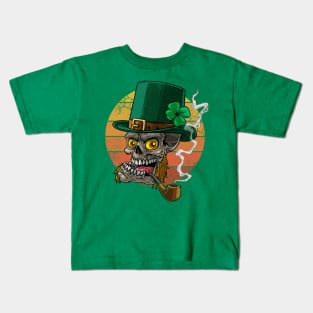 Irish Skeleton Leprechaun St Patrick's Day Kids T-Shirt